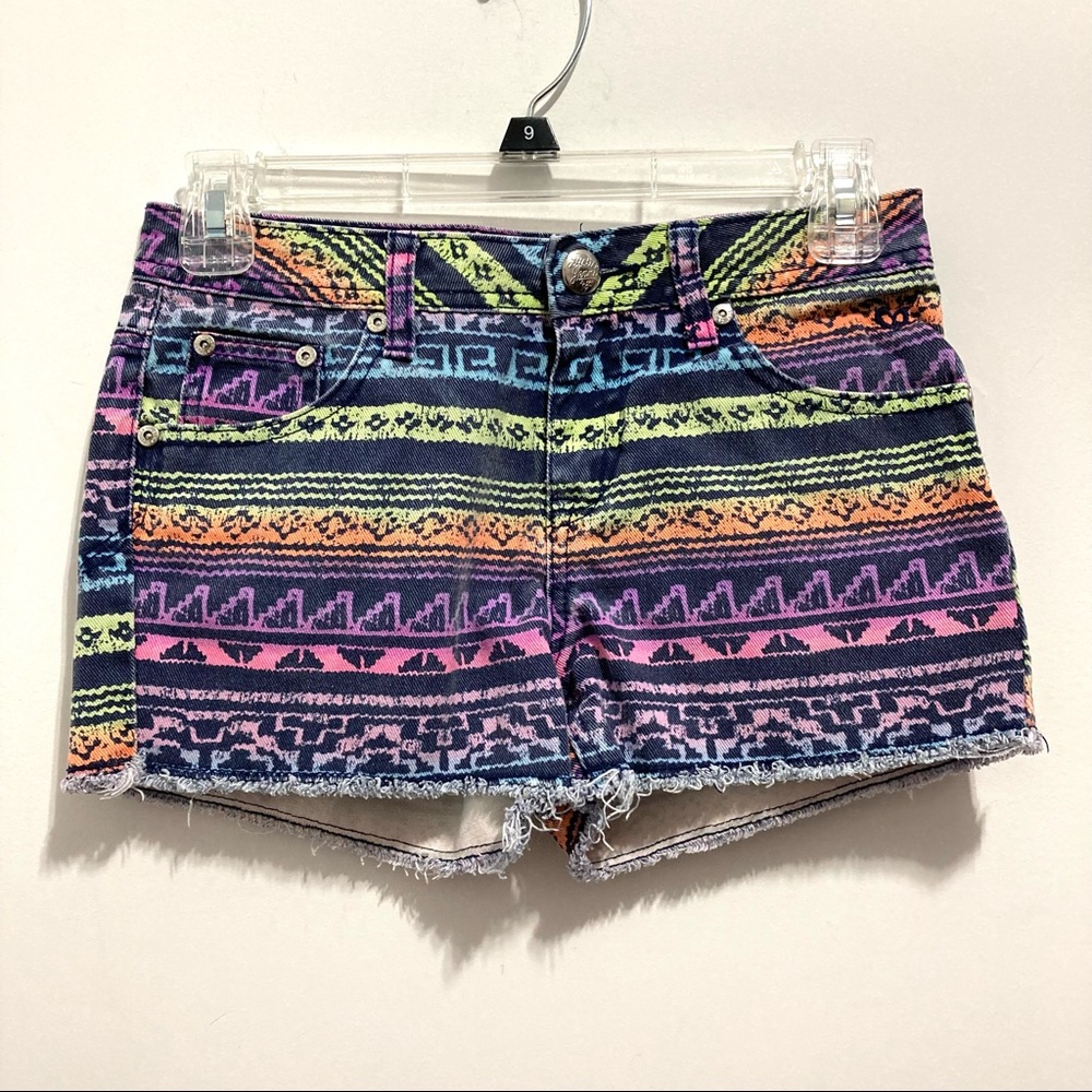 Justice Summer Jean Shorts Multicolored Denim Jorts